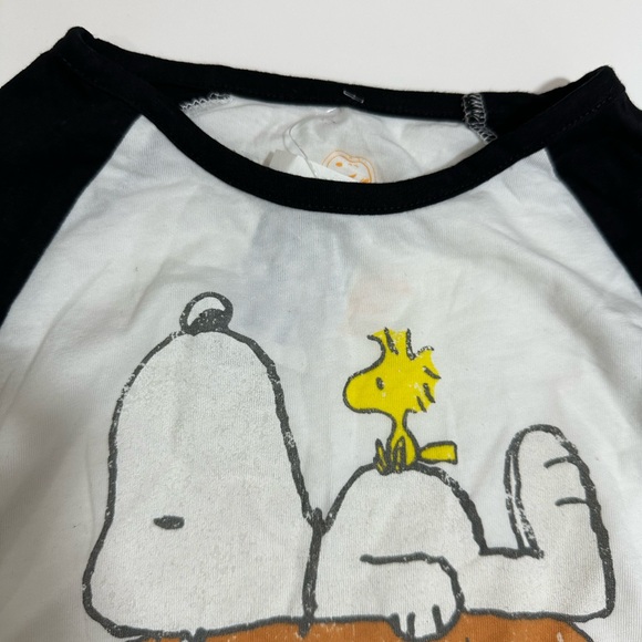 0431 NWT Peanuts Snoopy Halloween Kids T-shirt - Black and White - Picture 3 of 6